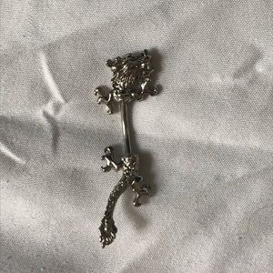 Dragon belly button ring